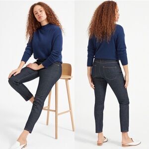 Everlane Mid Rise Skinny Ankle Jeans Dark Indigo Size 30